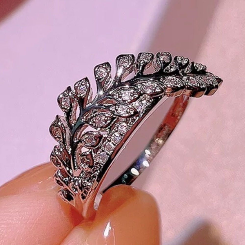 ✨ 925 Sterling Silver Leaf Ring✨Adjustable✨